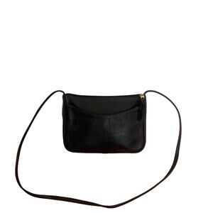 Vintage 90s Sven Design Black Leather Crossbody Bag Handmade in Berkeley USA